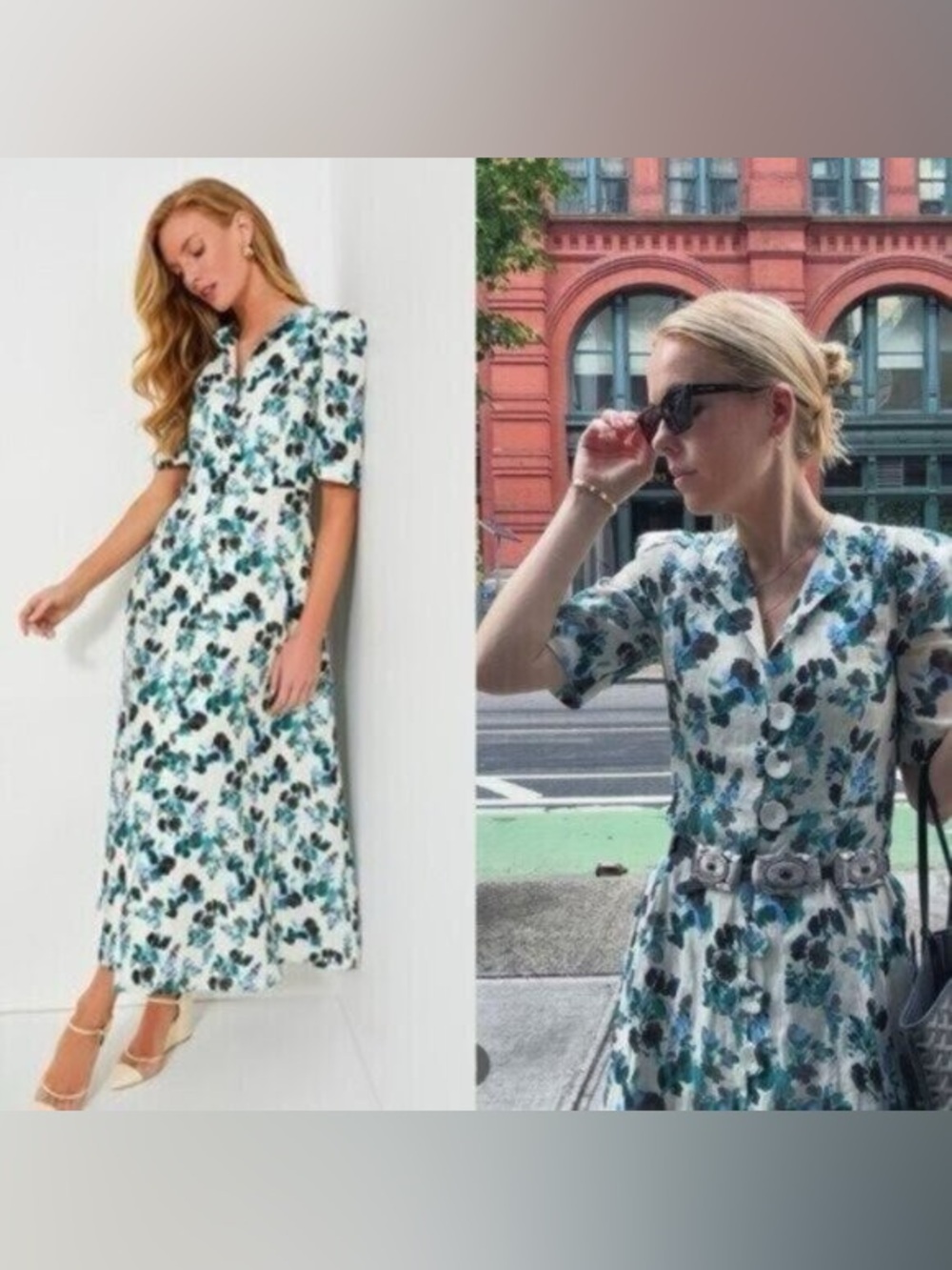 NWT Tuckernuck Budding Bluebell Hadley Collared Floral Shirt Maxi Dress Size XXS